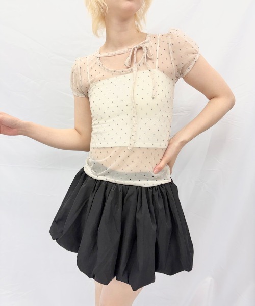 Alite cloth(アリーテクロス)の「バルーンスカパン(スカート・レディース・ブルー/ホワイト/ピンク/ブラック/ベージュ・FREE)」の13枚目の写真