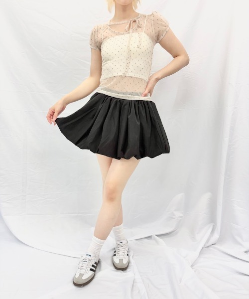 Alite cloth(アリーテクロス)の「バルーンスカパン(スカート・レディース・ブルー/ホワイト/ピンク/ブラック/ベージュ・FREE)」の12枚目の写真