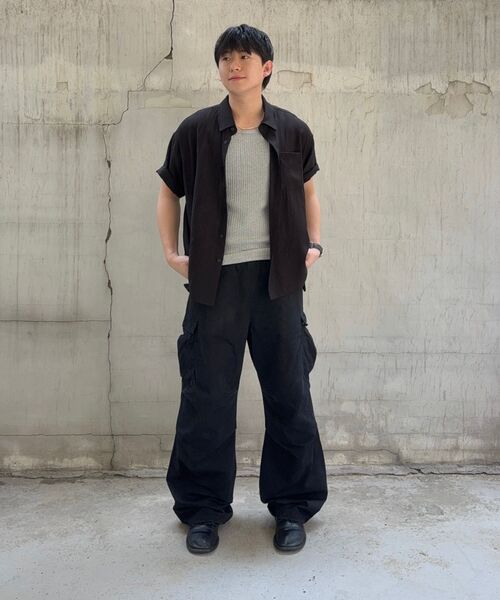 DECOROSO（デコローゾ）の「テクスチャーリブスリーブレス[グレー]（Tシャツ/カットソー・メンズ・その他・MEDIUM/LARGE/X-LARGE）」の9枚目の写真