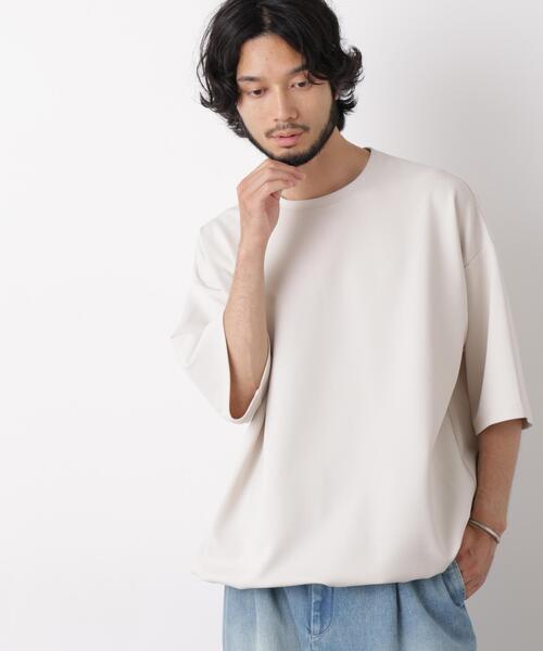 NANO universe(ナノユニバース)の「オーバーサイズ ブークレビッグTシャツ 半袖(Tシャツ/カットソー・メンズ・カーキ/ライトグレー/ライトブルー/アイボリー・L/M)」の3枚目の写真