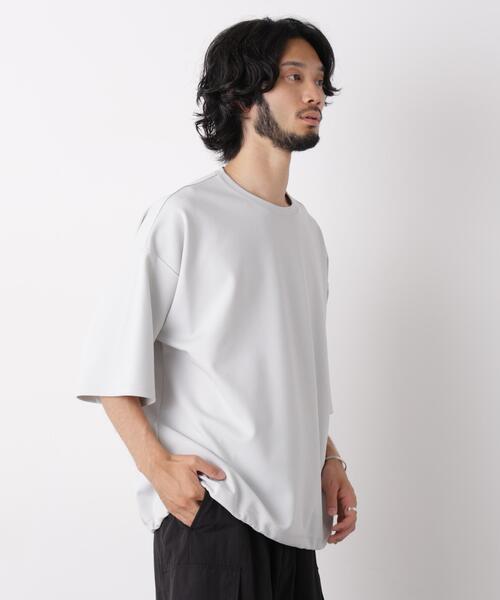 NANO universe(ナノユニバース)の「オーバーサイズ ブークレビッグTシャツ 半袖(Tシャツ/カットソー・メンズ・カーキ/ライトグレー/ライトブルー/アイボリー・L/M)」の2枚目の写真