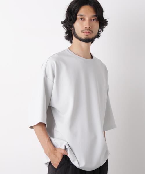 NANO universe(ナノユニバース)の「オーバーサイズ ブークレビッグTシャツ 半袖(Tシャツ/カットソー・メンズ・カーキ/ライトグレー/ライトブルー/アイボリー・L/M)」の5枚目の写真