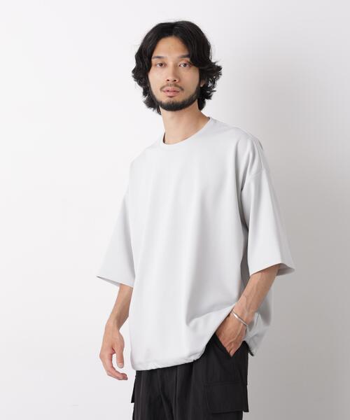 NANO universe(ナノユニバース)の「オーバーサイズ ブークレビッグTシャツ 半袖(Tシャツ/カットソー・メンズ・カーキ/ライトグレー/ライトブルー/アイボリー・L/M)」の6枚目の写真