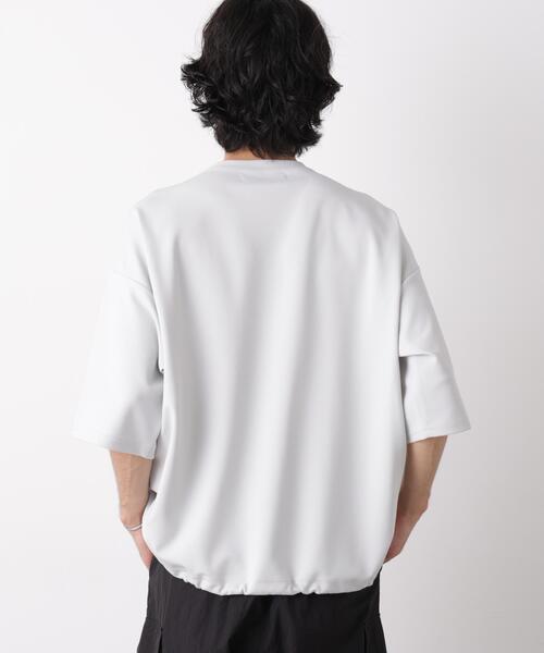 NANO universe(ナノユニバース)の「オーバーサイズ ブークレビッグTシャツ 半袖(Tシャツ/カットソー・メンズ・カーキ/ライトグレー/ライトブルー/アイボリー・L/M)」の7枚目の写真
