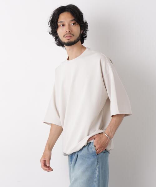 NANO universe(ナノユニバース)の「オーバーサイズ ブークレビッグTシャツ 半袖(Tシャツ/カットソー・メンズ・カーキ/ライトグレー/ライトブルー/アイボリー・L/M)」の13枚目の写真