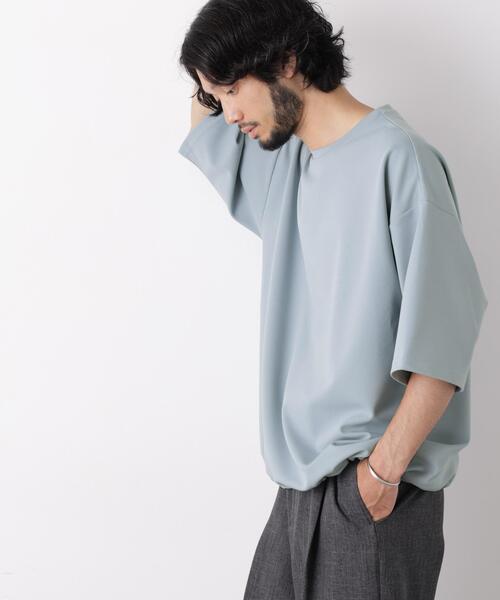 NANO universe(ナノユニバース)の「オーバーサイズ ブークレビッグTシャツ 半袖(Tシャツ/カットソー・メンズ・カーキ/ライトグレー/ライトブルー/アイボリー・L/M)」の20枚目の写真