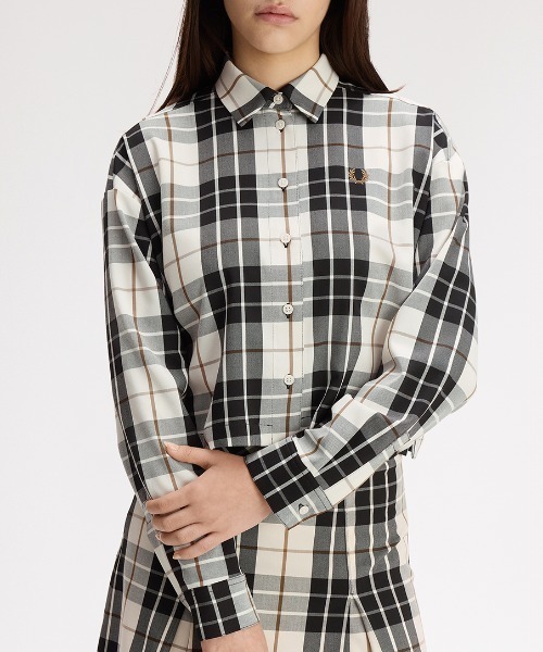 FRED PERRY(フレッドペリー)の「Tartan Shirt/タータンチェックシャツ(シャツ/ブラウス・レディース・ベージュ・10)」の6枚目の写真
