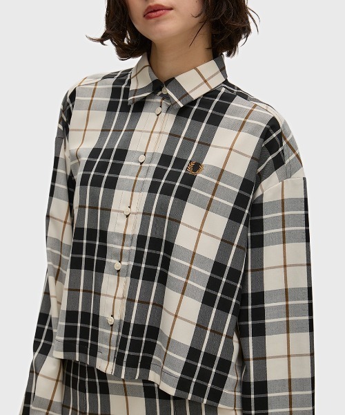 FRED PERRY(フレッドペリー)の「Tartan Shirt/タータンチェックシャツ(シャツ/ブラウス・レディース・ベージュ・10)」の3枚目の写真