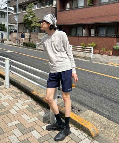 BROKEN BASE(ブロークンベース)の「BrokenBase running core / Active-Pique Long Sleeve T-shirt(Tシャツ/カットソー・メンズ・グレー/ブラック・LARGE/MEDIUM)」の3枚目の写真