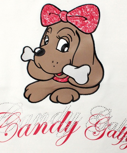 GALFY（ガルフィー）の「Candy Galfy-キラピカラブリィTee（Tシャツ/カットソー・レディース・ホワイト/ブラック/ピンク・FREE）」の6枚目の写真