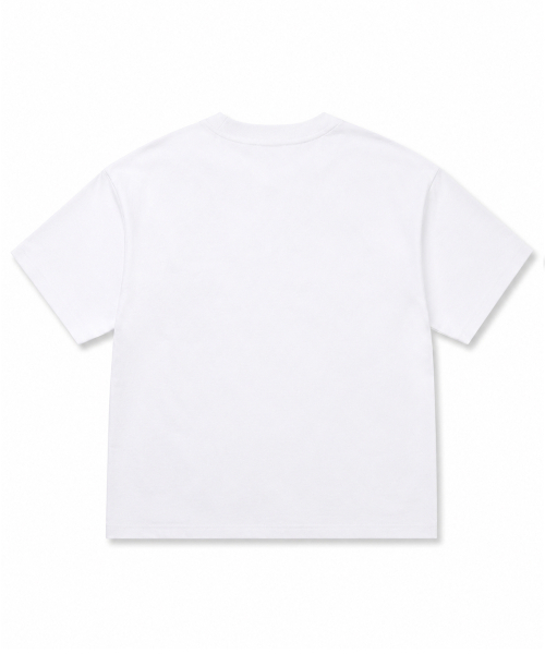 EASY NO EASY(イージーノーイージー)の「ホースレタリングヘンリーネッククロップTシャツ - ホワイト(Tシャツ/カットソー・レディース・その他・1/2)」の7枚目の写真