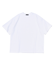 バインディングオーバーボックスワッフルTシャツ(ホワイト)