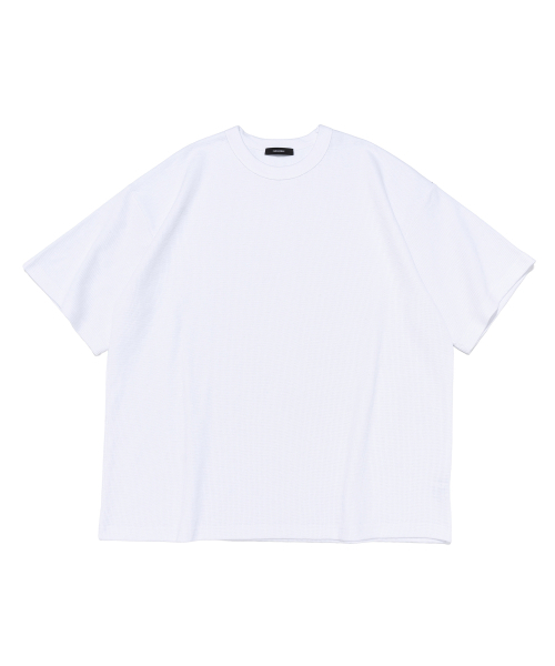 CARGOBROS(カーゴブロス)の「バインディングオーバーボックスワッフルTシャツ(ホワイト)(Tシャツ/カットソー・メンズ・その他・FREE)」の1枚目の写真