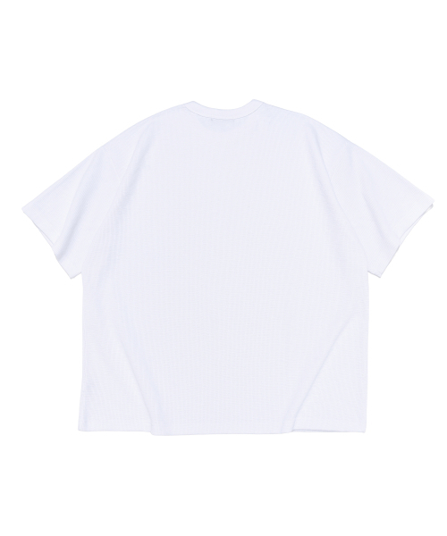 CARGOBROS(カーゴブロス)の「バインディングオーバーボックスワッフルTシャツ(ホワイト)(Tシャツ/カットソー・メンズ・その他・FREE)」の2枚目の写真
