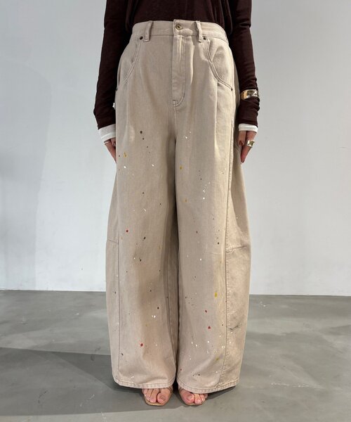 DouDou(ドゥドゥ)の「ペイントパンツ(その他パンツ・レディース・ブルー/ベージュ・38/36)」の22枚目の写真