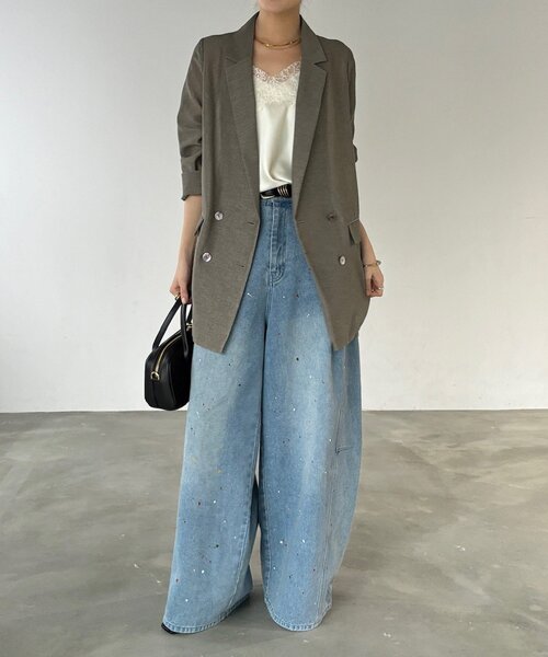 DouDou(ドゥドゥ)の「ペイントパンツ(その他パンツ・レディース・ブルー/ベージュ・38/36)」の12枚目の写真
