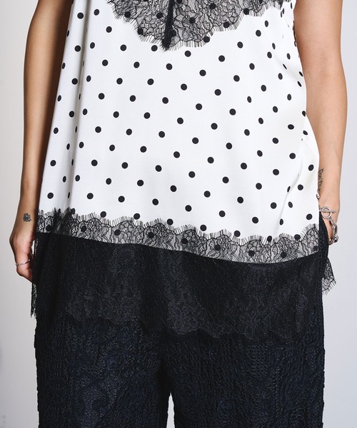 ROSE BUD（ローズバッド）の「LACE TRIM CAMISOLE（キャミソール・レディース・ホワイト/ライトブルー/ブラック・ONE SIZE）」の11枚目の写真