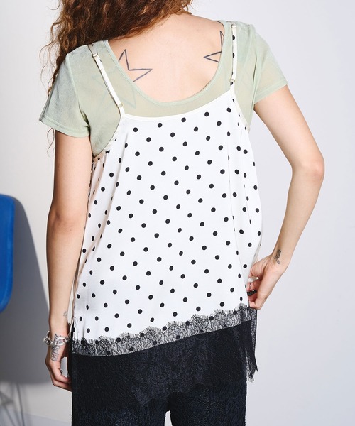 ROSE BUD（ローズバッド）の「LACE TRIM CAMISOLE（キャミソール・レディース・ホワイト/ライトブルー/ブラック・ONE SIZE）」の13枚目の写真
