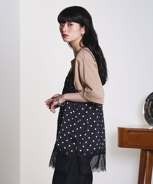 ROSE BUD（ローズバッド）の「LACE TRIM CAMISOLE（キャミソール・レディース・ホワイト/ライトブルー/ブラック・ONE SIZE）」の15枚目の写真