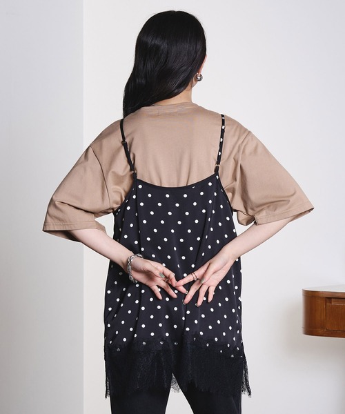 ROSE BUD（ローズバッド）の「LACE TRIM CAMISOLE（キャミソール・レディース・ホワイト/ライトブルー/ブラック・ONE SIZE）」の16枚目の写真