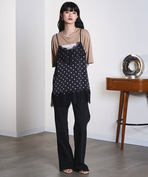ROSE BUD（ローズバッド）の「LACE TRIM CAMISOLE（キャミソール・レディース・ホワイト/ライトブルー/ブラック・ONE SIZE）」の17枚目の写真