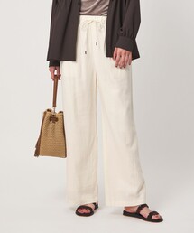 green label relaxing（グリーンレーベルリラクシング）の「BREEZE LINEN ブリーズリネン ワイド パンツ 3 オフホワイト（その他パンツ）」