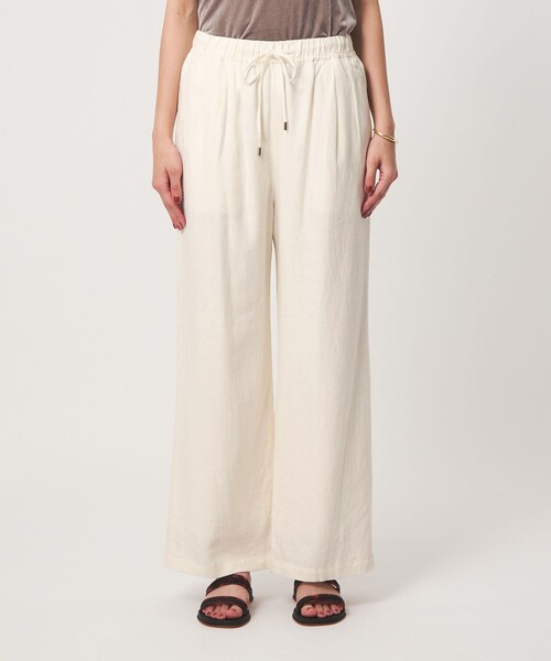 green label relaxing（グリーンレーベルリラクシング）の「BREEZE LINEN ブリーズリネン ワイド パンツ 3 オフホワイト（その他パンツ・レディース・オフホワイト・44/TALL/34/40/SHORT/38/42/36）」の7枚目の写真