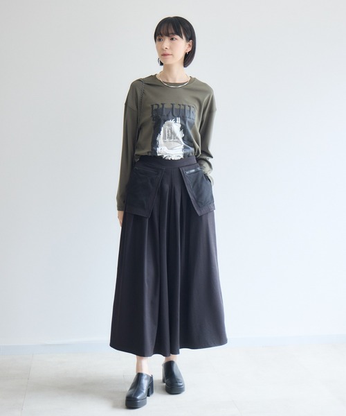 Paradise Picnic(パラダイスピクニック)の「33℃ 接触冷感 箔ペイント掠れラバーTシャツ(Tシャツ/カットソー・レディース・ホワイト/ブラック/カーキ・FREE)」の15枚目の写真