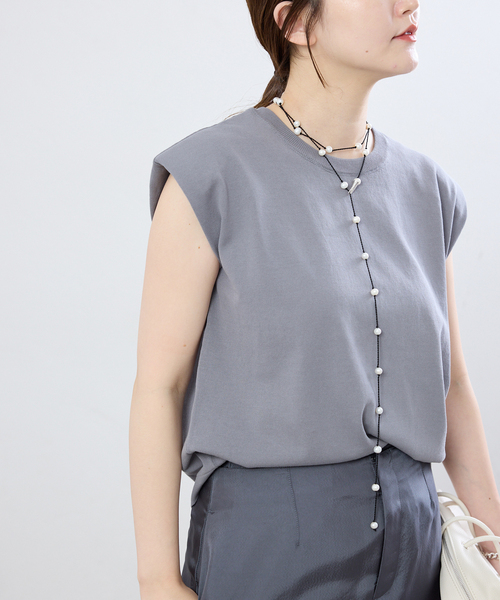 IENA(イエナ)の「TEINTE/タント CALLA WHITE PEARL LONG NL ネックレス TE-N-CA2602WH(ネックレス・レディース・ブラック・FREE)」の2枚目の写真