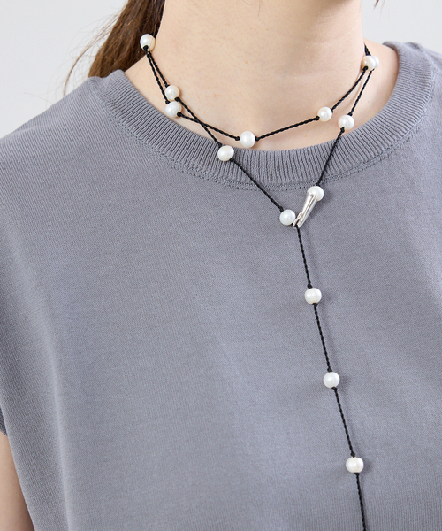IENA(イエナ)の「TEINTE/タント CALLA WHITE PEARL LONG NL ネックレス TE-N-CA2602WH(ネックレス・レディース・ブラック・FREE)」の5枚目の写真