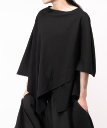 Ruze（ルゼ）の「Asymmetry half sleeve pullover/アシンメトリーハーフスリーブプルオーバー（Tシャツ/カットソー）」