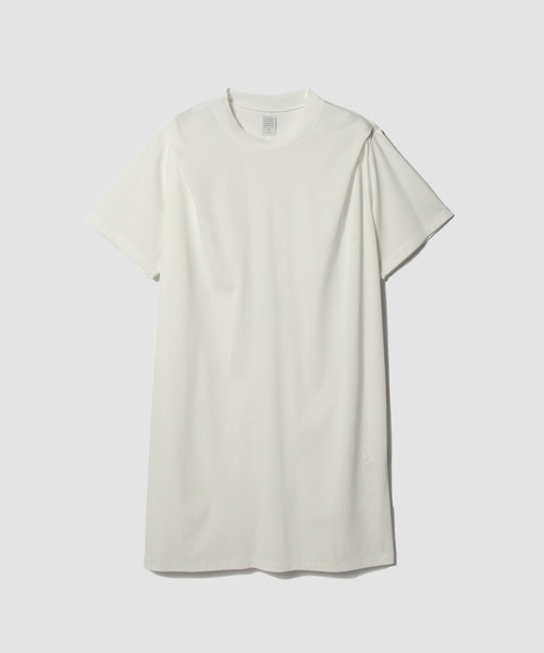 ESTNATION(エストネーション)の「GOOD PEOPLE GOOD STITCHING GOOD PRODUCT for ESTNATION / フレスカウルトラハイゲージTシャツワンピース(ワンピース・レディース・ホワイト/ブラック・FREE)」の2枚目の写真
