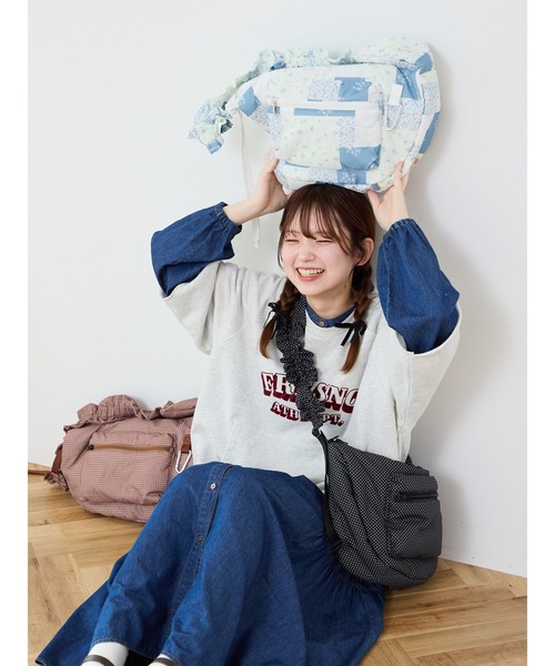 Samansa Mos2(サマンサ モスモス)の「【Cross×Staff】ボトルポケ付/ハーフムーンフリルbag(ハンドバッグ・レディース・チャコールグレー/キャメル/オフホワイト・F)」の16枚目の写真