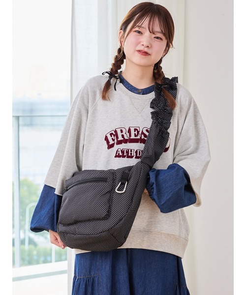 Samansa Mos2(サマンサ モスモス)の「【Cross×Staff】ボトルポケ付/ハーフムーンフリルbag(ハンドバッグ・レディース・チャコールグレー/キャメル/オフホワイト・F)」の17枚目の写真