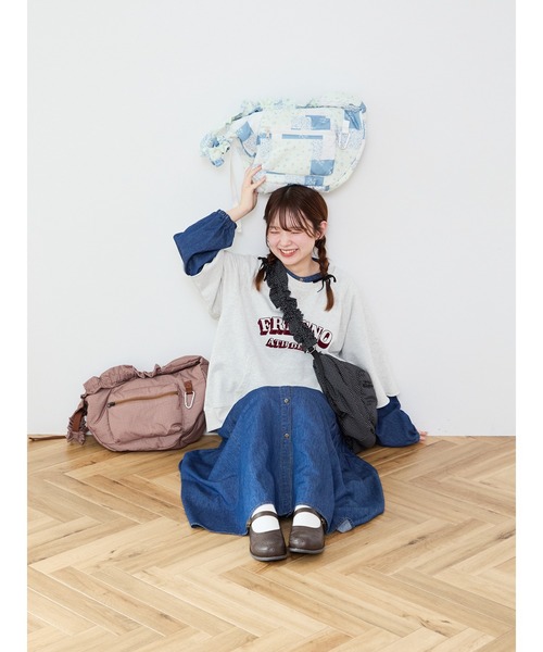 Samansa Mos2(サマンサ モスモス)の「【Cross×Staff】ボトルポケ付/ハーフムーンフリルbag(ハンドバッグ・レディース・チャコールグレー/キャメル/オフホワイト・F)」の21枚目の写真