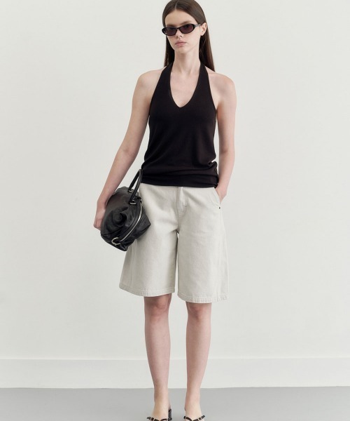 Studio Doe(スタジオドー)の「Studio Doe SOFT HABIT - A-LINE WOVEN DENIM SIX-POI(その他パンツ・レディース・オフホワイト・SMALL)」の8枚目の写真