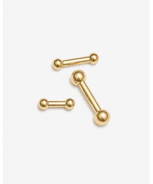 MORPH(モルフ)の「MORPH モルフ バーベル ボディーピアス 8ゲージ 8mm~16mm(ピアス(片耳用)・レディース・ゴールド・12/10/16/14/8)」の5枚目の写真