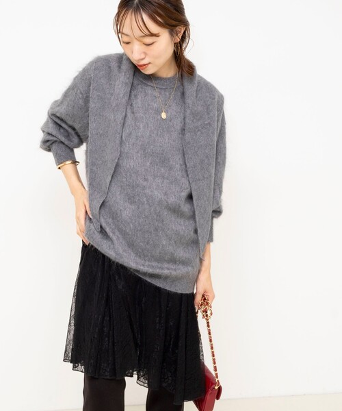 NOLLEY’S(ノーリーズ)の「【WEB限定】ウォッシャブルアシメレースキャミ(キャミソール・レディース・ブラック/オフホワイト・FREE)」の22枚目の写真