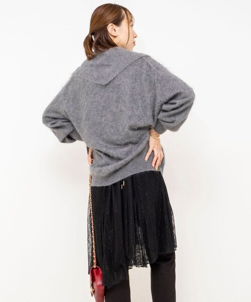 NOLLEY’S(ノーリーズ)の「【WEB限定】ウォッシャブルアシメレースキャミ(キャミソール・レディース・ブラック/オフホワイト・FREE)」の20枚目の写真