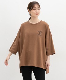 7分袖ロゴゆるチュニック