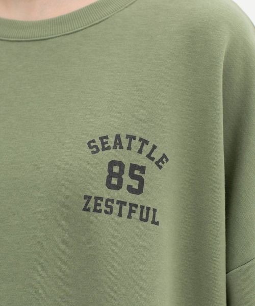 Honeys(ハニーズ)の「7分袖ロゴゆるチュニック(Tシャツ/カットソー・レディース・ライトブラウン/ヘザーチャコール/ブラック/グリーン・F)」の15枚目の写真