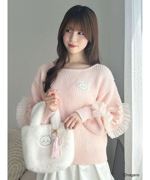 dazzlin(ダズリン)の「【ちいかわ/dazzlin specialcollection】モコモコフリルバッグ(ハンドバッグ・レディース・イエロー/ブルー/オフホワイト・FREE)」の1枚目の写真
