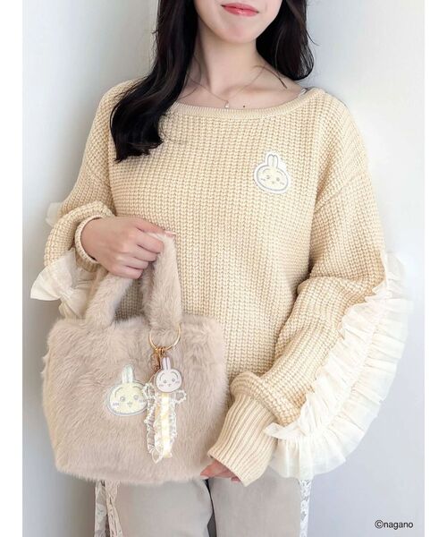dazzlin(ダズリン)の「【ちいかわ/dazzlin specialcollection】モコモコフリルバッグ(ハンドバッグ・レディース・イエロー/ブルー/オフホワイト・FREE)」の3枚目の写真