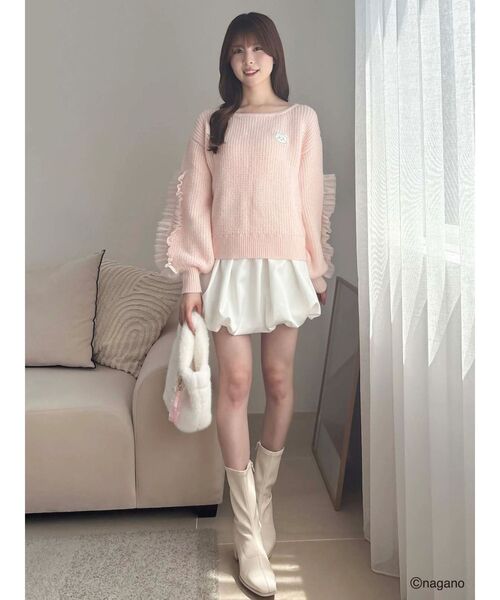 dazzlin(ダズリン)の「【ちいかわ/dazzlin specialcollection】モコモコフリルバッグ(ハンドバッグ・レディース・イエロー/ブルー/オフホワイト・FREE)」の5枚目の写真