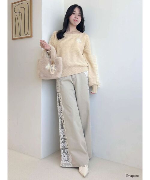 dazzlin(ダズリン)の「【ちいかわ/dazzlin specialcollection】モコモコフリルバッグ(ハンドバッグ・レディース・イエロー/ブルー/オフホワイト・FREE)」の12枚目の写真