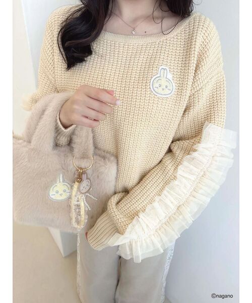dazzlin(ダズリン)の「【ちいかわ/dazzlin specialcollection】モコモコフリルバッグ(ハンドバッグ・レディース・イエロー/ブルー/オフホワイト・FREE)」の15枚目の写真