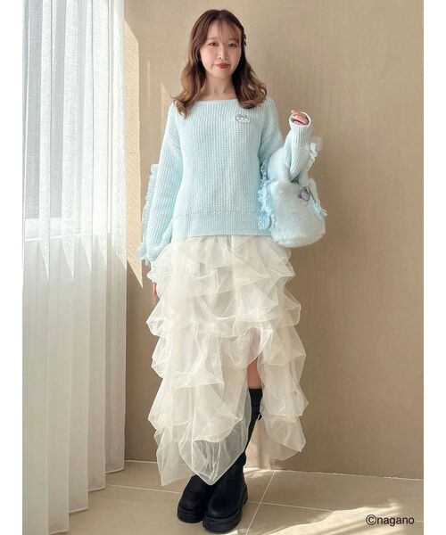dazzlin(ダズリン)の「【ちいかわ/dazzlin specialcollection】モコモコフリルバッグ(ハンドバッグ・レディース・イエロー/ブルー/オフホワイト・FREE)」の19枚目の写真