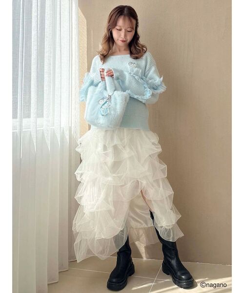 dazzlin(ダズリン)の「【ちいかわ/dazzlin specialcollection】モコモコフリルバッグ(ハンドバッグ・レディース・イエロー/ブルー/オフホワイト・FREE)」の22枚目の写真