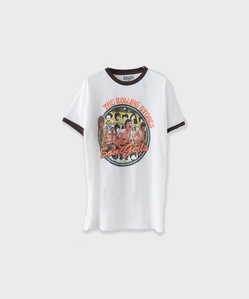 UNSTOA(アンストア)の「THE ROLLING STONES / UNISEX RINGER T- SHIRT: SOME GIRLS CIRCLE (WHITE) / RSTS212MW 秋服 冬服(Tシャツ/カットソー・メンズ・ホワイト・S/M/L/XL)」の1枚目の写真