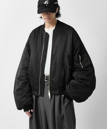 Lui's（ルイス）の「【Neucon】SHIRRING ARM DOUBLE ZIP MA-1 / シャーリングアームダブルジップボンバージャケット / MA1（MA-1）」
